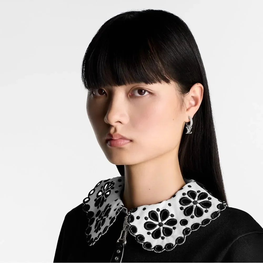 Louis Vuitton LV Initials Iconic Drop Earrings Palladium - Picture 3 of 10